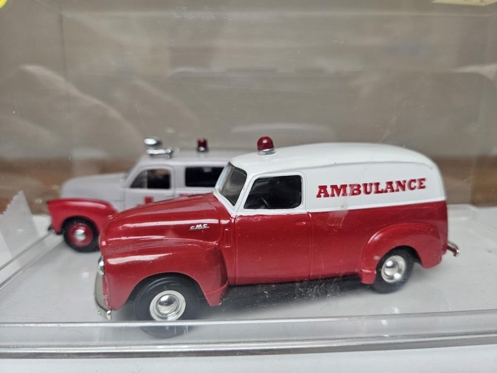 2-AMBULANCE 1955 HOLDEN FJ VAN , 1951 GMC PANEL