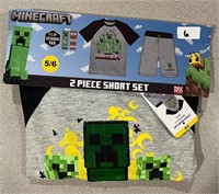 Minecraft 5/6 Boy's 2pc Short Set