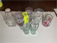 GROUP OF COC COLA GLASSES, ETC.