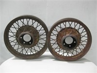 Two Vtg Metal Automobile Rims See Info