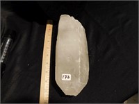Large milky quartz crystal   10" long x 4" wide -
