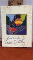 Signed card by Coretta Scott King 4" x 5”
