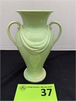 Abingdon Pottery Double Handle Green Vase
