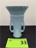 Abingdon Pottery Double Handle Blue Vase