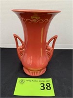Abingdon Pottery Double Handle Red Vase