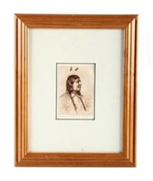 Original Joseph Henry Sharp Framed Etching
