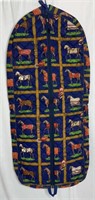 Equestrian Pattern Quilted Garment Bag
