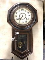 Antique wall clock, the tag says eight day