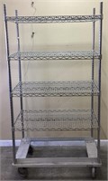ROLLING WIRE SHELVING UNIT