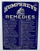 Humphey's Remedies Porcelain Sign