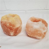 2 salt crystal tealight holders.   - G