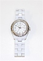 Relic White Jeweled Women's Wristwatch