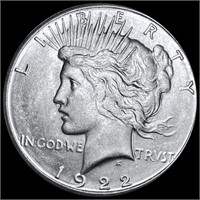 1922-S Silver Peace Dollar ABOUT UNC