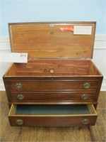 BEAUTIFUL LANE CEDAR CHEST WITH DRAWER AND PAPERS