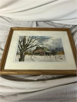 Original Framed And Matted Watercolor, 15" X 12"
