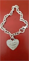 Sterling Silver Bracelet Live, Love, Courage,