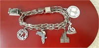 Sterling Silver Charm Bracelet with Sterling