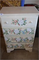 Chest of Drawers with Flower Print