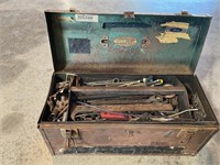 Toolbox with miscellaneous tools and parts