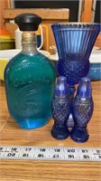 Old Quaker Bottle & Vintage Avon Glass 8 inch