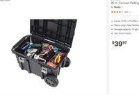 Husky 26 in 15 Gallon Connect Rolling Jobsite Cart