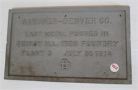 Metal Gardner-Denver CO. Last Metal Poured plant