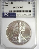 2016 Silver Eagle PCI MS70