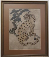 Japanese woodblock print Leopard