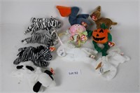 10 assorted TY Beanie Babies