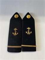 Vintage Navy ROTC Mid Shipman hard shoulder boards