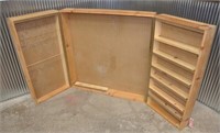 Wooden wall mount storage cabinet