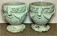 Pair of Greek Style Cement Planters