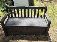 Plastic bench w/ storage 55" w