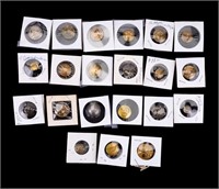 21 Antique Metal Buttons Individually Wrapped