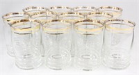 (12) Gold-Trimmed Juice Cups