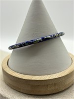 Vintage Blue Cloisonne Bangle Bracelet