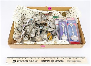 Flat of Large Assortment of Souvenir Spoons