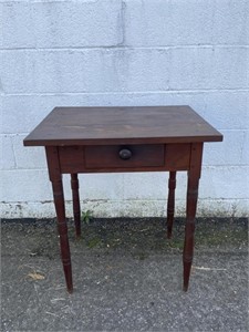 Vintage Pegged Single Drawer Country Table