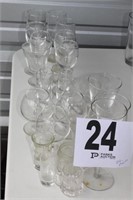 (24) pcs Assorted Beverage Glasses - Wine,