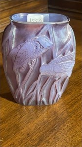 Owl Phoenix Consolidated Glass Vase
