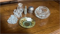 Perfume Bottles, Pin Dish, Etc