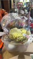 Tub of Easter Decorations