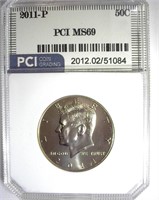 2011-P Kennedy MS69 LISTS $1900