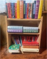 Small Wooden Shelf and Books