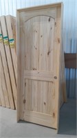 30" 2-Panel Knotty Pine Door