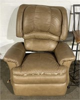 (D) Faux Leather La-z-boy Chair (damaged) 44”