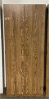 (D) Pressboard Wood Cabinet with Key 30? x 17? x