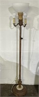 (D) Antique Floor Lamp with Marble Base 62”