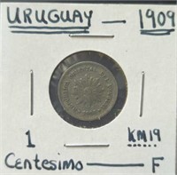 1909 Uruguay coin