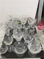 Huge lot of crystal cups set